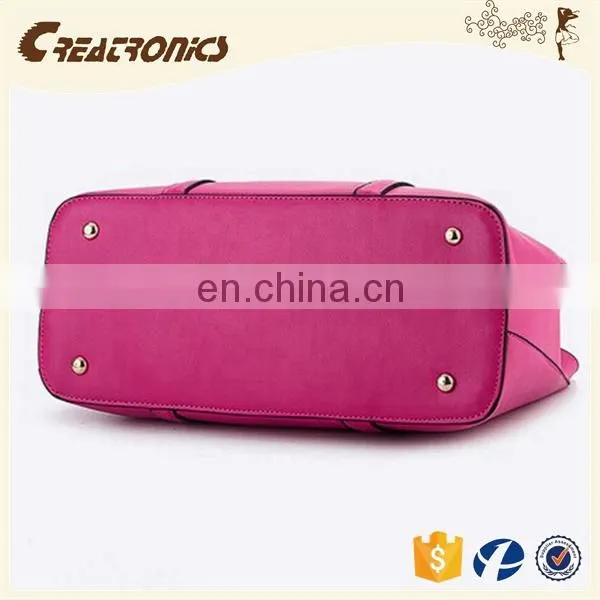 CR Sample Available Fashion pu Leather Material Large-capacity Portable Long Handle Zipper Blue Colors High Quality Shoulder Bag photo-5
