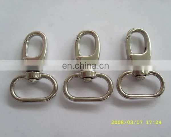 Manufacture Supply Metal Swival Eye Snap Hook Metal Lobster Clasp for Handbag Purse photo-2