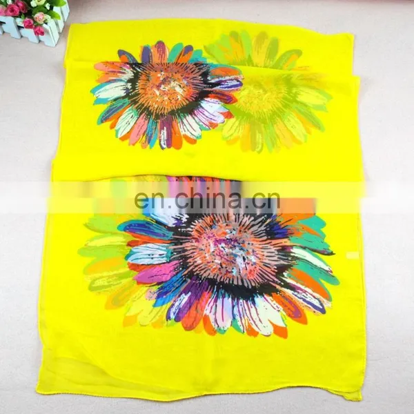 Fancy Fashional Polyester Chiffon Printed Scarf photo-4
