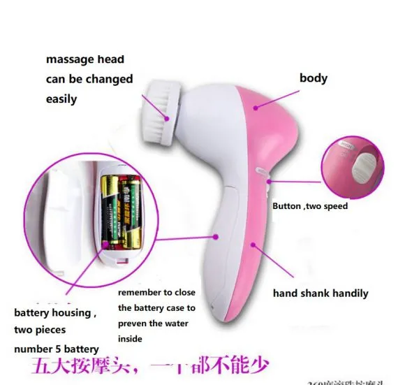 Five in One Cleansing Electronic Facial Massager Cleaning to Blackhead for Beauty Device photo-4