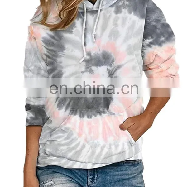 Autumn Womens Sweatshirt Hoodies Hooded Gradient Print Long Sleeve Tie Dyeing Pullover Sweatshirt Women Oversized Sudadera Mujer photo-6