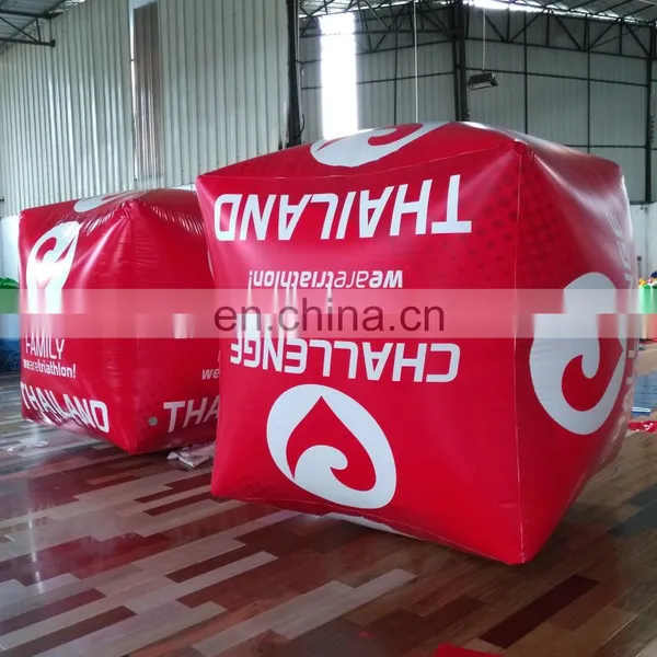 Mobile Water Games Floating Sign Advertising Full Logo Printed Inflatable Cubic Buoy Billboard photo-5