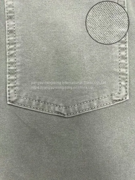 75.2%Cotton 19%Rayon 5.8%Spandex Bi-stretch Peached Twill Fabric photo-2