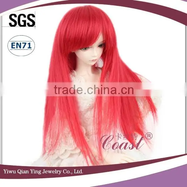 Wholesale Long Red Straight Synthetic Baby Doll Wigs photo-3