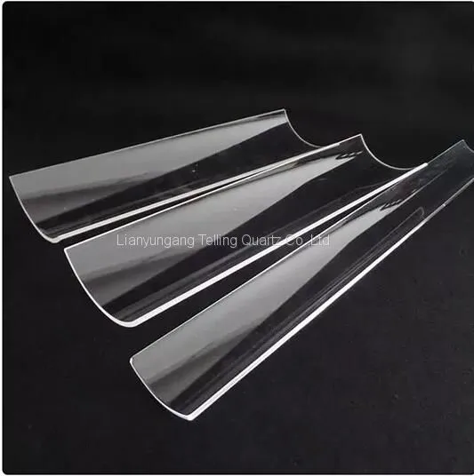 Transparent Semi-Cylindrical Quartz Glass Tube Half Round Quartz Glass Tube photo-2