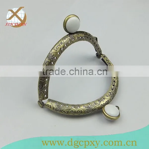 Antique Brass Women Handbag Handle With Gems photo-2