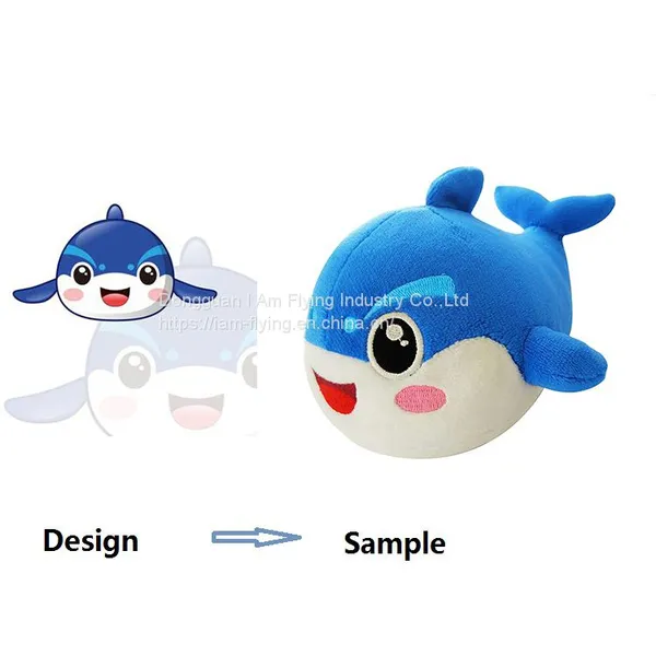 Promotion Stuffed Plush Toy Peluche Manufacturer Custon Doll Mascot Cute Logo Plushie Soft Plush Whale