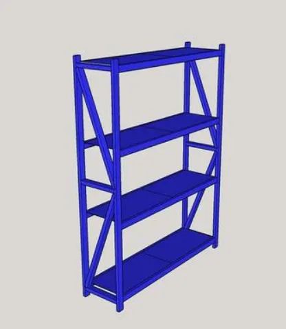 Industrial 4 Layers Metal Warehouse Storage Steel Long Span Rack With Medium Beam Duty Shelf photo-2