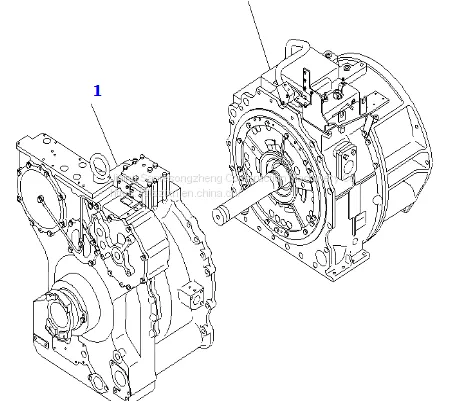 Komatsu Bulldozer D375A-5D Gearbox Assembly 195-15-51073 photo-5