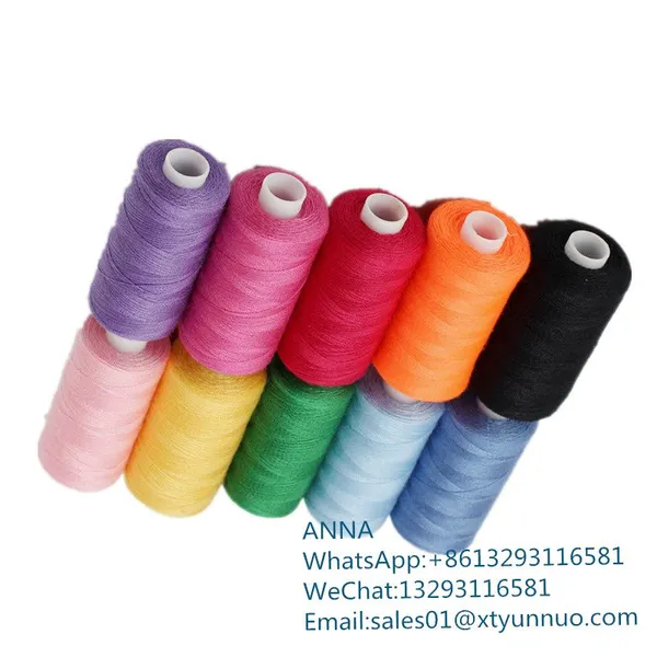 Dyed Spun 100% Polyester Yarn Polyester Sewing Thread photo-3