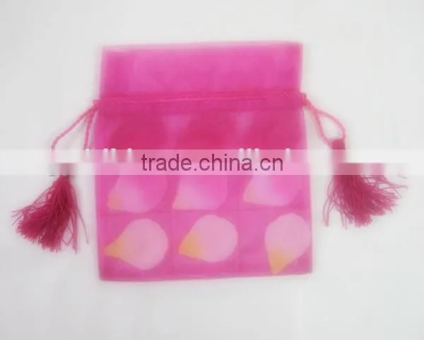 Fringed Organza Transparent Gift Drawstring Bags for Party/Christmas Packing Jewelry/candy/wine of the Bottle/gift photo-5
