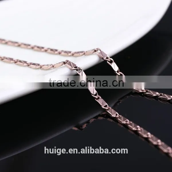 2015 Gold Jewellery Long Fashion Chain & Coffee Gold Plated Link Chain photo-3