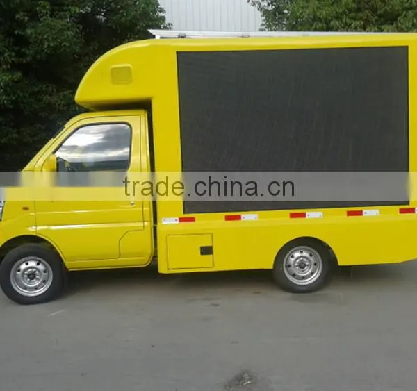 2015 super mini 3m2 high quality changan P10 led advertising truck