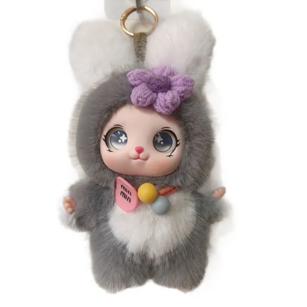 Star Eyes Fluffy Doll Keychain photo-4