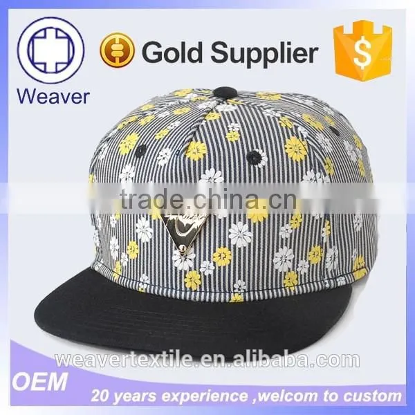 New Technology Custom Made Printed Flat Brim Metal Plate Snapback Cap Hats photo-2