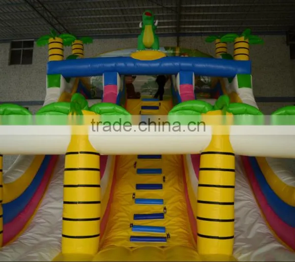 Free Blower Dinosaur Theme Guangzhou 0.55mm PVC Children Inflatable Bouncer Jumping Castle Slide photo-4