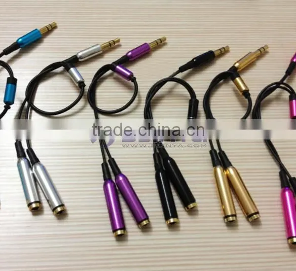 20CM Gold Plated White3.5mm Stereo Audio Y Splitter 1 Female to 2 Male Cable Adapter For Earphone photo-6