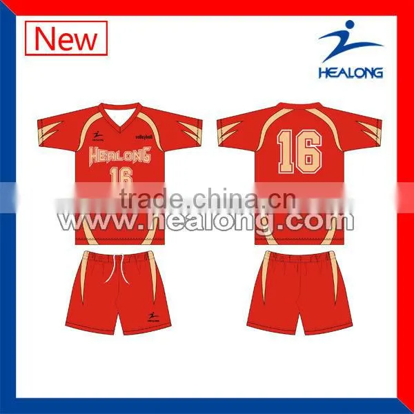 Sublimation Volleyball Uniform Jersey With Top Quality