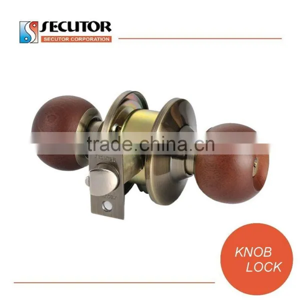 Passage Antique Copper Round Knob Door Lock photo-2