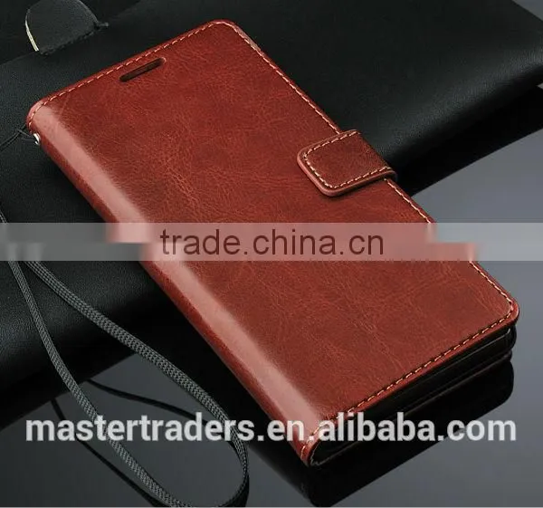 Original Fashion 64 Grain Stand Holder Wallet Flip PU Leather Case For Sony Z3 MT-3102 photo-2