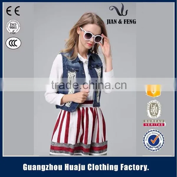 2016 New Arrival Sleeveless Denim Vest Jean Jacket for Women photo-5