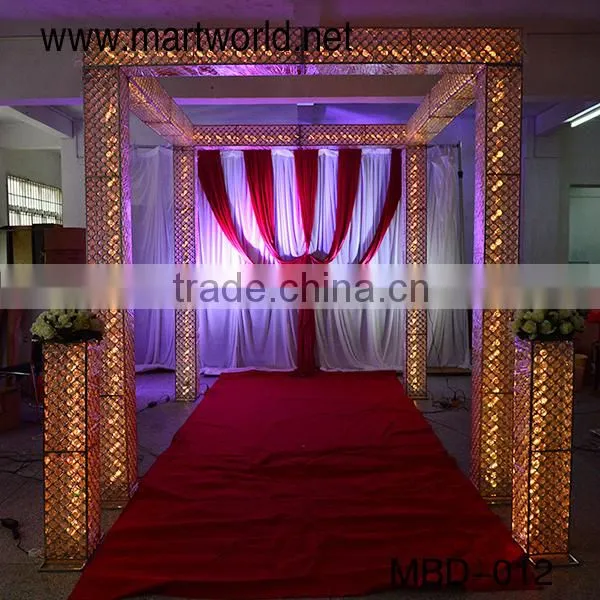 Luxury Silver Suqar Party Decoration Wedding Stage Mandap Decoration Crystal Wedding Arch for Weddings, Party , Event(MBD-012) Quality Choice photo-4