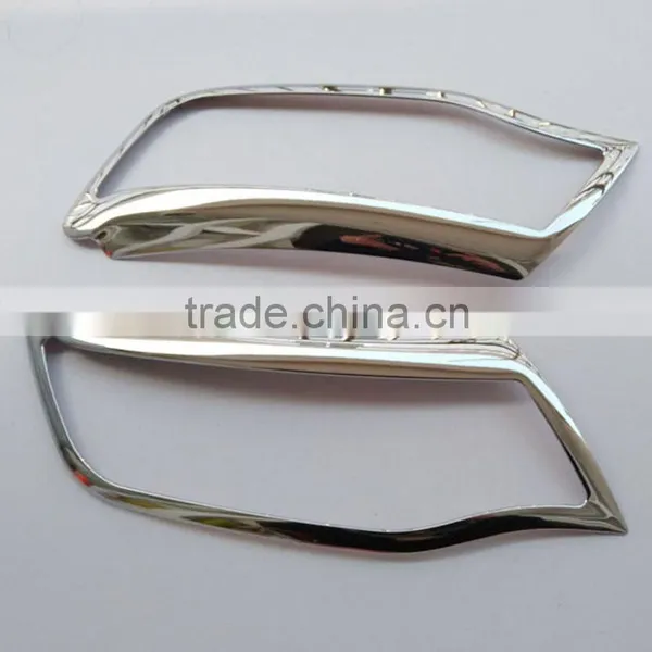 ABS Chrome Auto Accessories Front Light Lamp Cover For Renault Kwid 2015