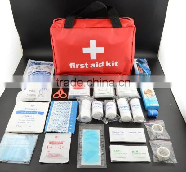 Emergency First Aid Travel Kit in Red Cross Bag for Outdoor Treatment photo-2