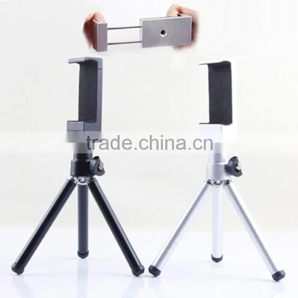 No Patent 2 Sections Extendable Mini Aluminum Tripod Stand With Metal Mount Adapter for Apple IPhone 6 Plus,Samsung Note,HTC photo-2