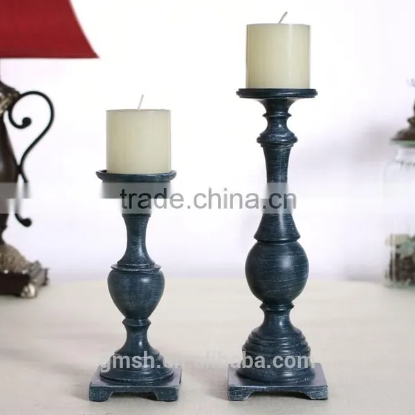 2015 Latest Wholesale A Pair of Traditional Columnar Type ,European and American Retroresin Antique Candle Holders photo-4