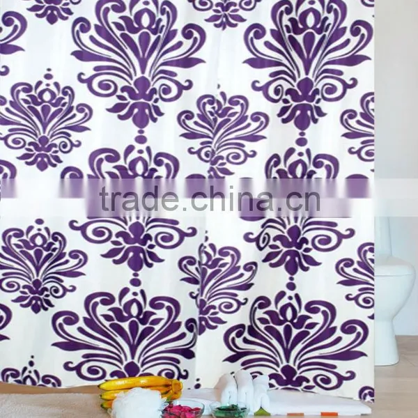 Polyester Hookless Reinforce Durable Shower Curtain