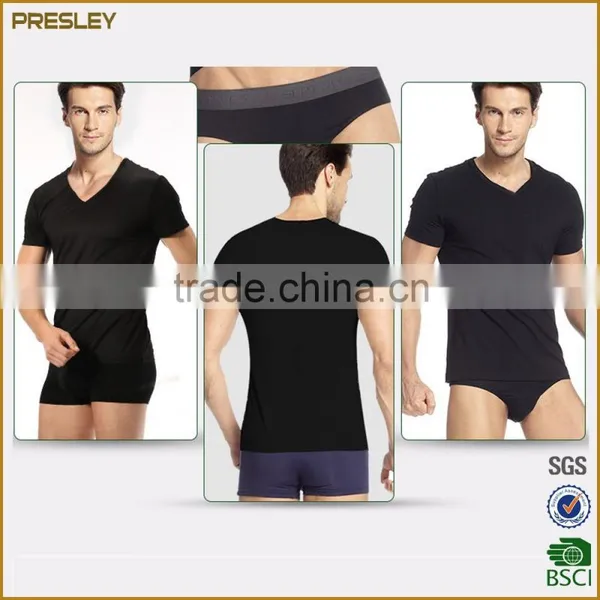 Hot Sale Men's Short Sleeve Slim Fit Gym t Shirts Softextile Cotton Solid Color t Shirts photo-5