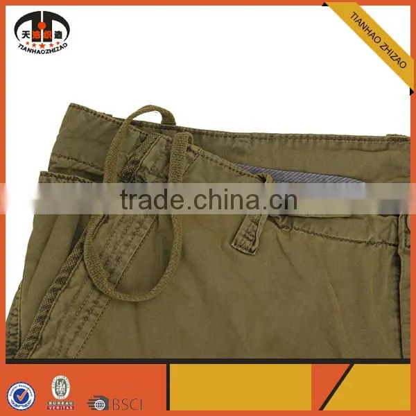 100% Cotton Quality 3/4 Men's Short Pants With Drawstring photo-3