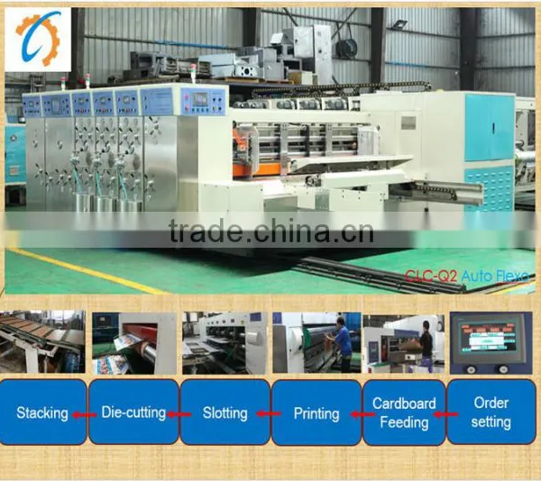 Automatic Flexo Printer Slotter Die-Cutter With Auto Stacker/ Economic Box Packaging Carton Machinery(CLC-Q2)