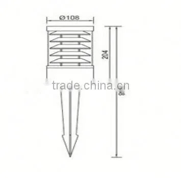High Quality Stainless Steel Clear PC Outdoor Led Garden Lights photo-4