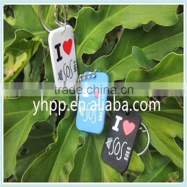 Custom I Love 5 Seconds of Summer 5 SOS Silicone Dog Tag Pendant Key Chain Ring photo-2
