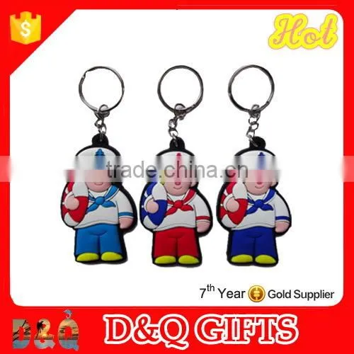 European Style Girl Sailor Pvc Keychain photo-2