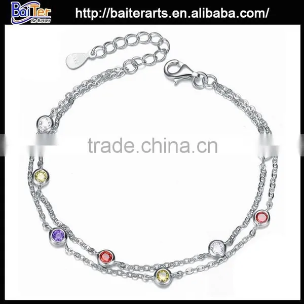 Wholesale Women's 925 Sterling Silver Charm Star Design Charm Bracelet photo-6