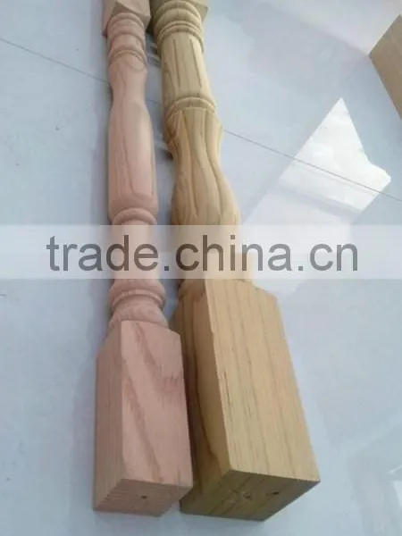 Red Oak Handrail Roman Column for Sale photo-4
