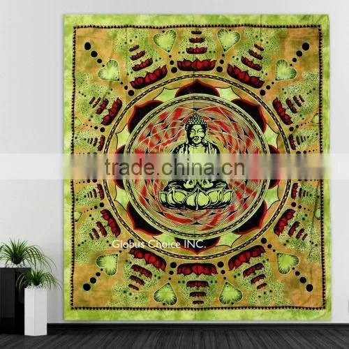 Indian Lord Buddha Boho Ethnic Hippie Wall Hanging Tapestry Handmade Jaipur