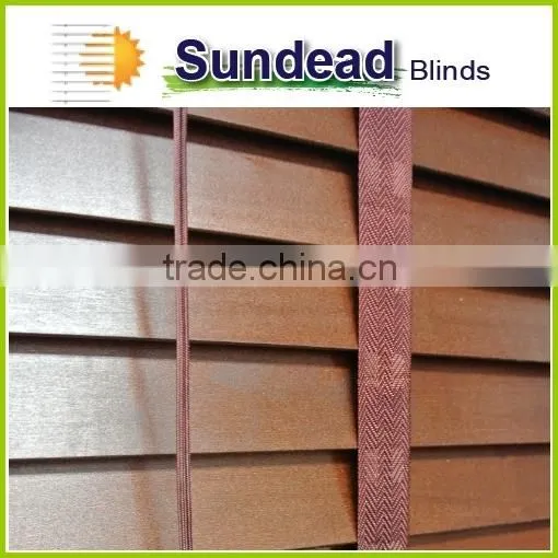 Paulownia Basswood 2 Inches Natural Wood Blinds With Ladder Tape at Cheap Price With Fair Quality for Window Covering photo-3
