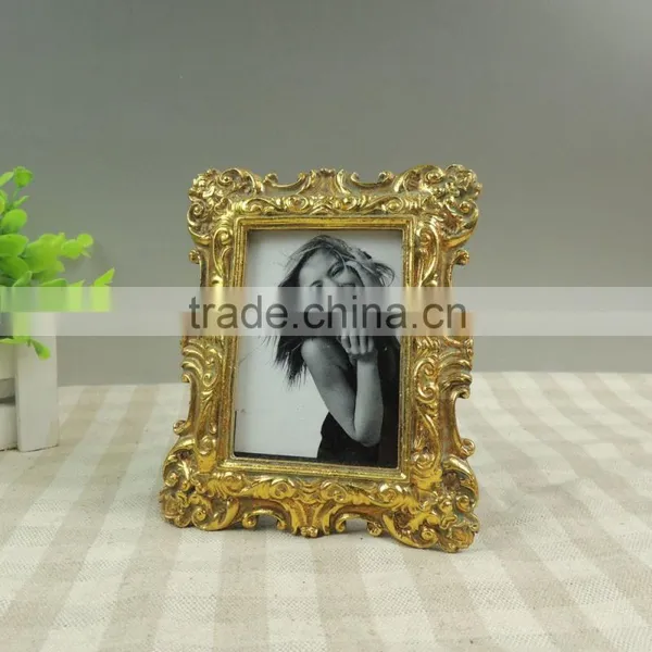 Gold Color Photo Frame Flower Design Frames photo-5