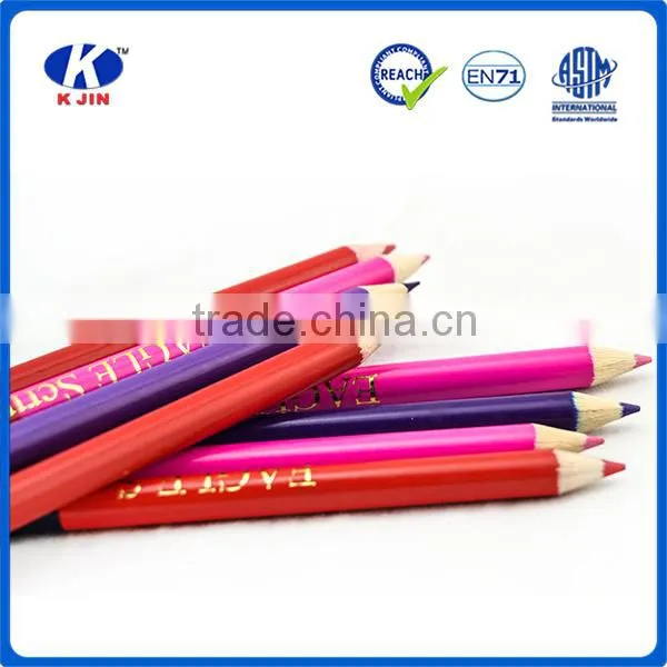 2016 Wholesale Slap-up Double-end Wood Color Pencil With Customized Logo for Art photo-6