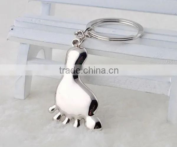 Factory 3d Foot Stainless Keychain