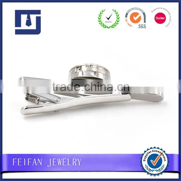 High Quality Tie Clips Jewelry Type Silver Plating Watch Movement Cufflinks photo-4