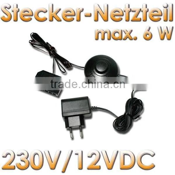 12V EU/DE Standard 6 Outlet Power Strip With Control Switch Extension Socket With 3m LED Cable photo-6