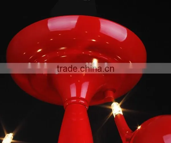 Modern Cast Iron Chandelier Decoration Light Art Red Swan Chandelier for Restaurant photo-3