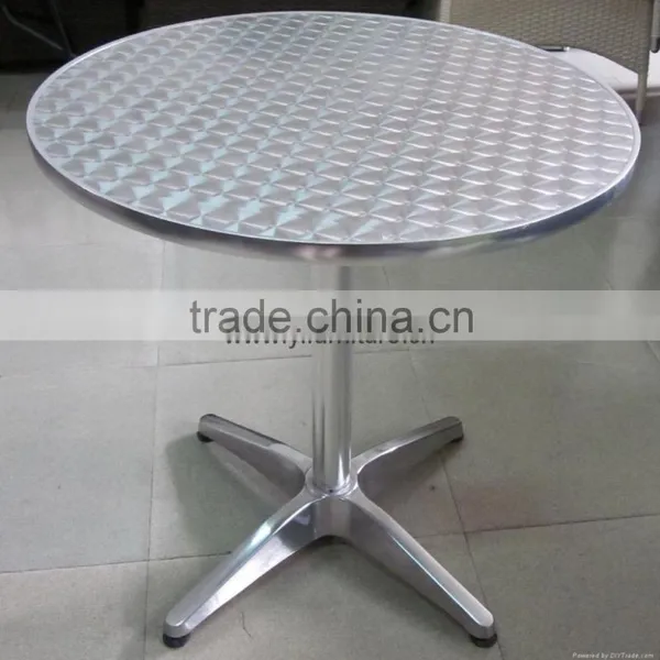 0503outdoor Garden Aluminum Good Quality Stackable Dining Table and Chair Set YC001 YT1 photo-6