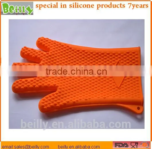 Silicone Heat Resistant Grilling BBQ Glove Silicone Heat-resistant Bbq Gloves photo-5