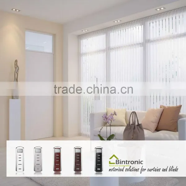 Bintronic Taiwan Interior Decoration Curtains Designs Motorized Vertical Blinds Electric Blackout Shade photo-3